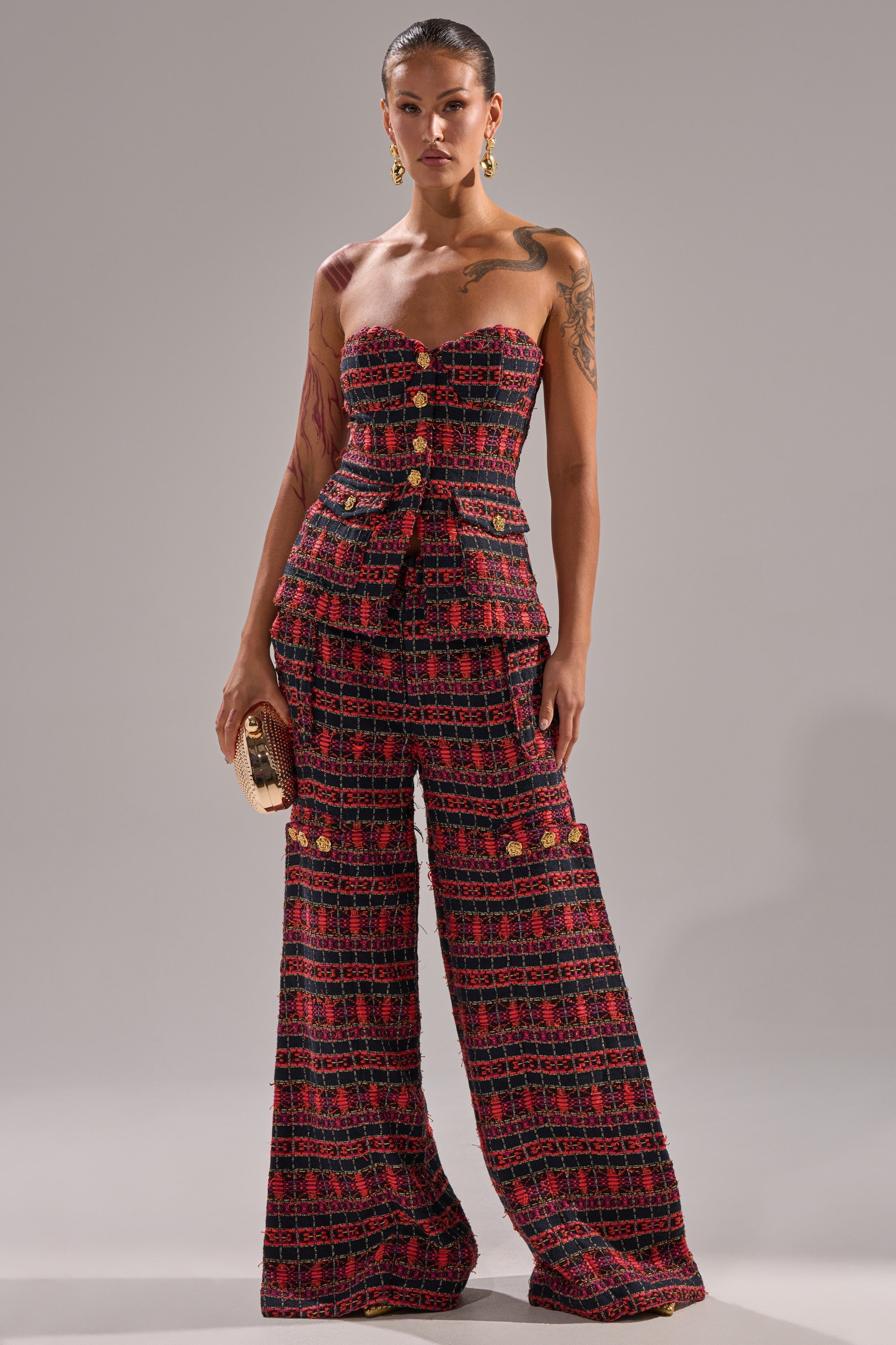 ONLY THINK ABOUT YOU CORSET IN TWEED