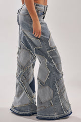 ALL OVER ME DENIM PATCHWORK JEANS