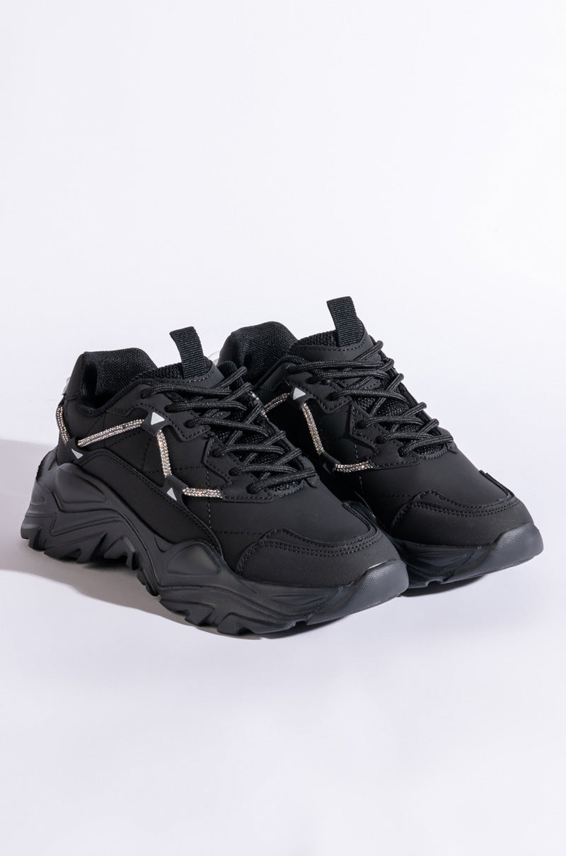 LOOK BACK AT IT FLATFORM SNEAKER IN BLACK