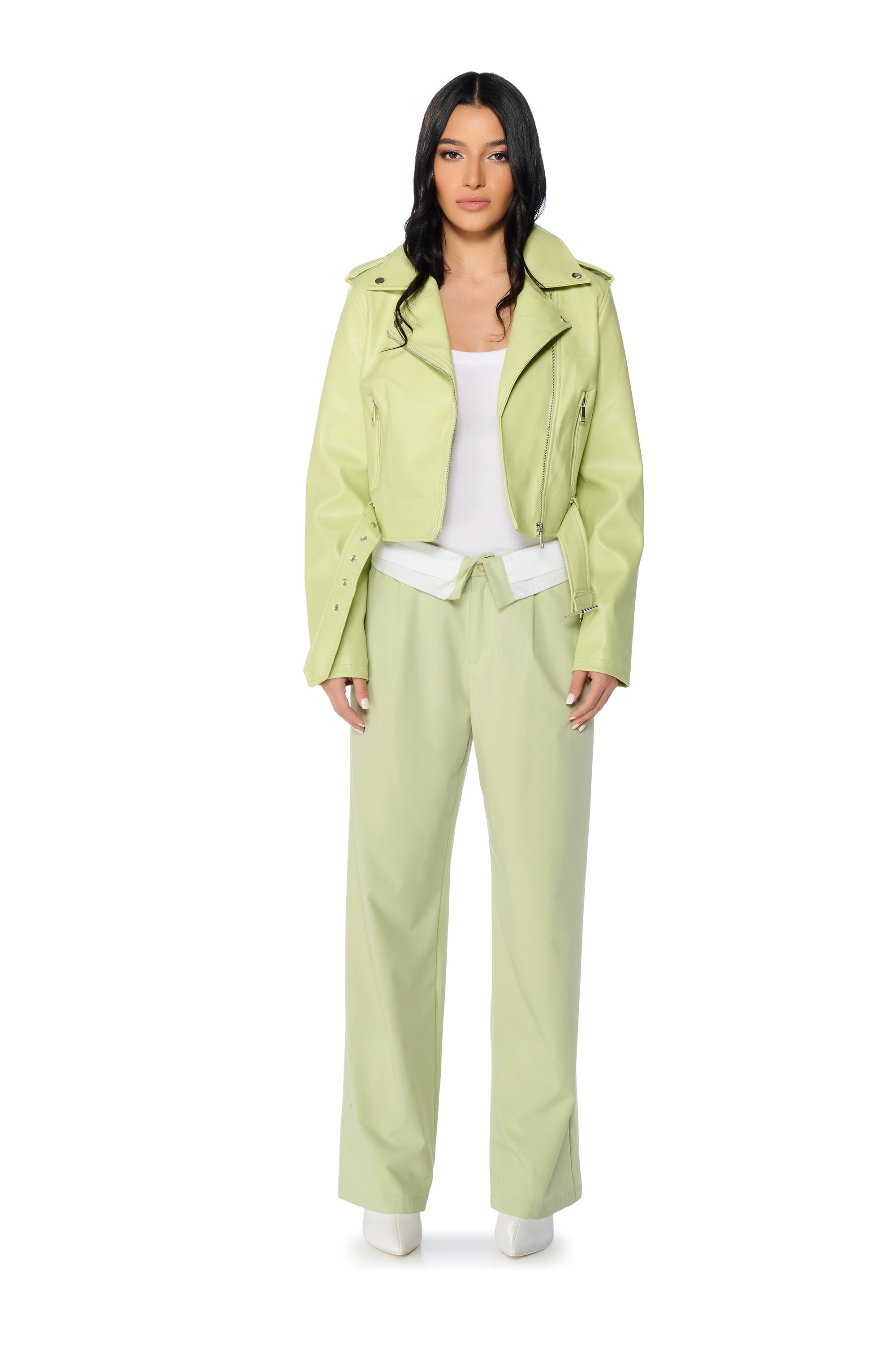 READY FOR SPRING CROP MOTO JACKET